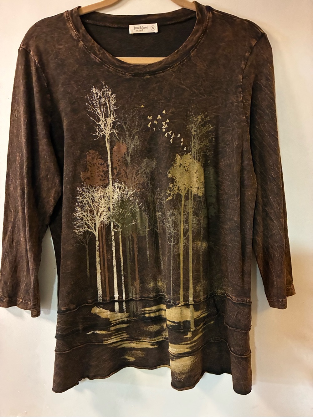 Autumn print Jess and Jayne 3/4 sleeve Tunic